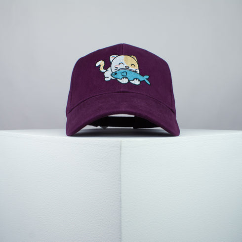 Cute Eating Kitty Baseball Cap - Cute Kitty Collection