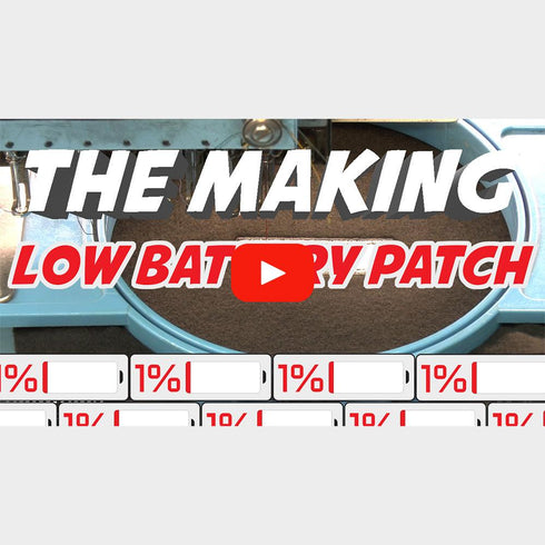 1% Battery Iron on Patch