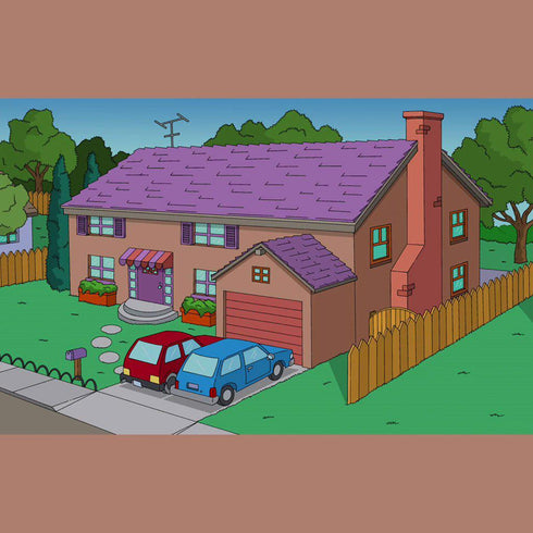744 Evergreen Terrance Iron on Patch (Flanders House - The Simpsons)