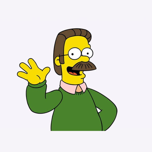 744 Evergreen Terrance Iron on Patch (Flanders House - The Simpsons)