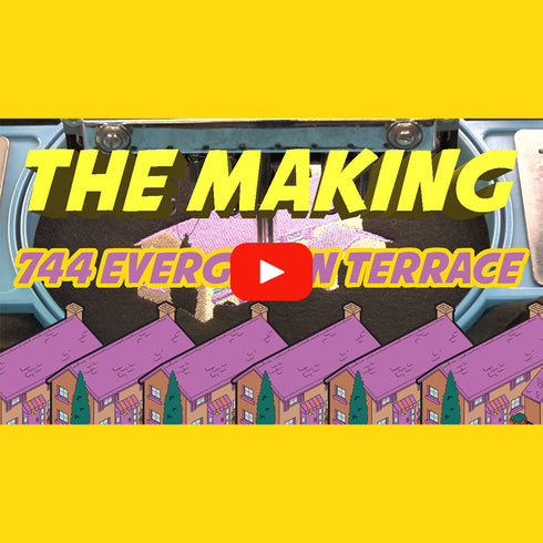 744 Evergreen Terrance Iron on Patch (Flanders House - The Simpsons)