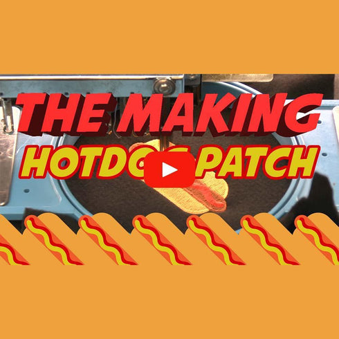 Hotdog Iron on Patch
