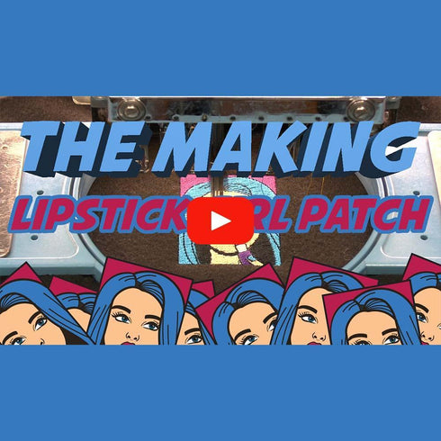 Lipstick Girl Iron on Patch