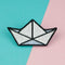 Paper Boat Iron on Patch