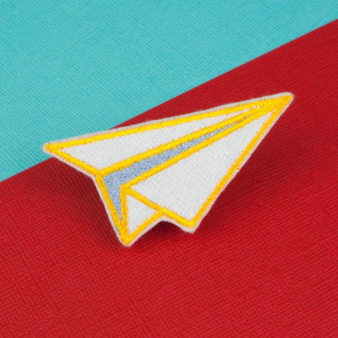 Paper Plane Iron on Patch