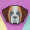Saint Bernard Dog Iron on Patch