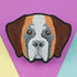 Saint Bernard Dog Iron on Patch