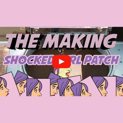 Shocked Girl Iron on Patch