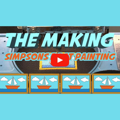 Simpsons Boat Painting Iron on Patch