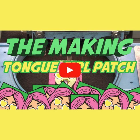 Tongue Girl Iron on Patch