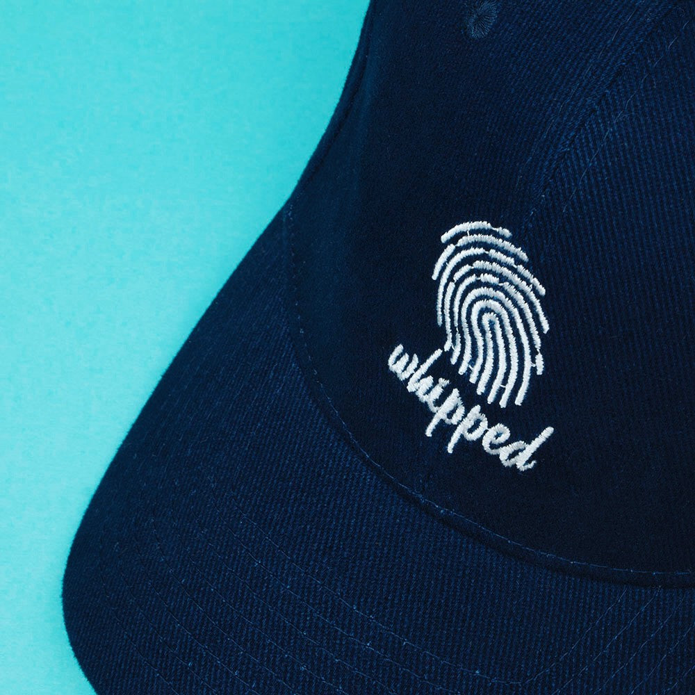 Whipped Embroidered Baseball Cap - Navy by Hatty Hats Embroidery - The Facts Blog Main Image