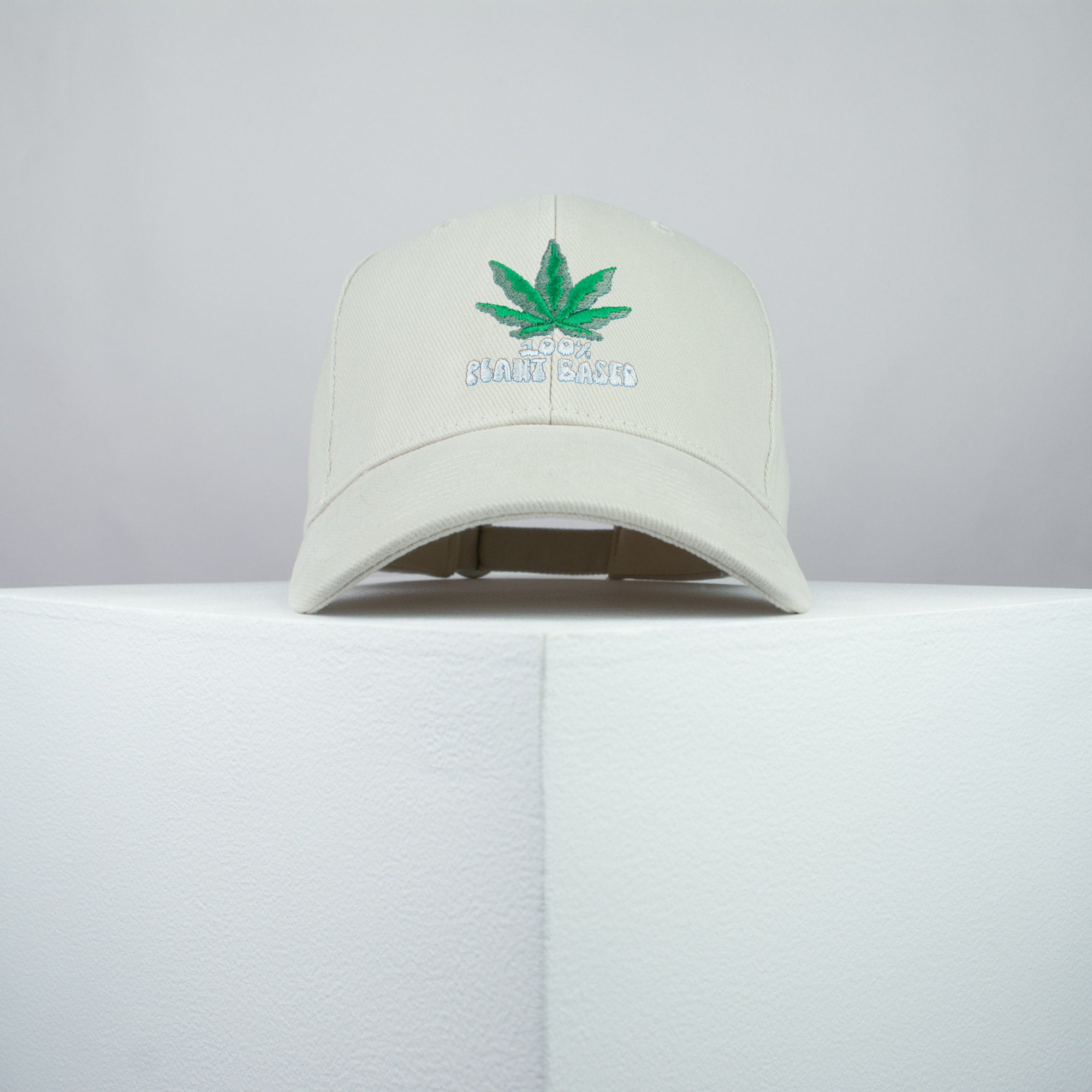 100% Plant based embroidered baseball cap beige / weed / marijuana / cannabis / hemp / embroidery / patch / dad / hat / cap / clothing // Hatty Hats / iron on patch / dad hat embroidered patch / badge / applique / embroidered / punk patches / trucker hat / snapback / caps / dad hats / baseball hat / mens hat / womens hat / embroidered hat / dad cap / embroidered cap