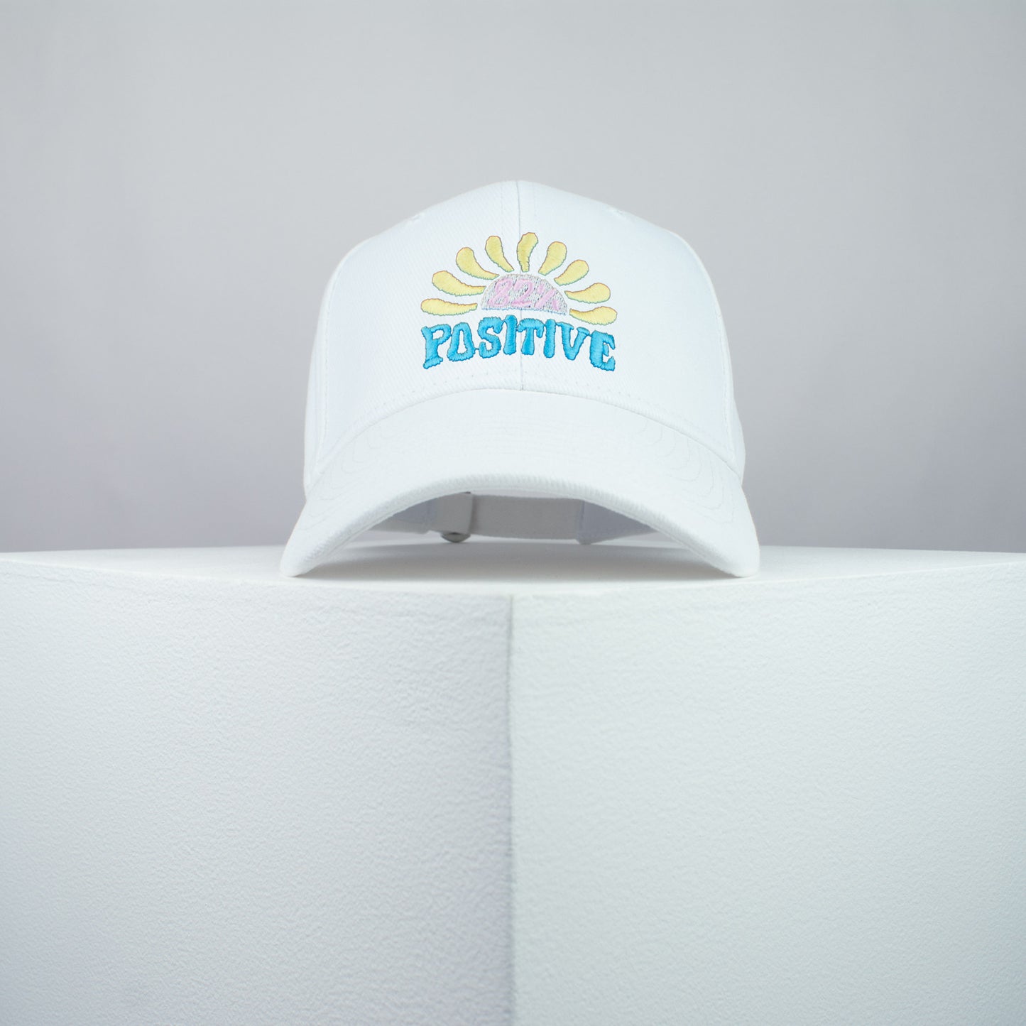 82% Positive embroidered baseball cap white / yoga / meditation / anxiety / gift for her / embroidery / patch / hat / dad hat / cap / iron on patch / embroidered patch / badge / applique / embroidered / punk patches / trucker hat / snapback / caps / dad hats / baseball hat / mens hat / womens hat / embroidered hat / dad cap / embroidered cap