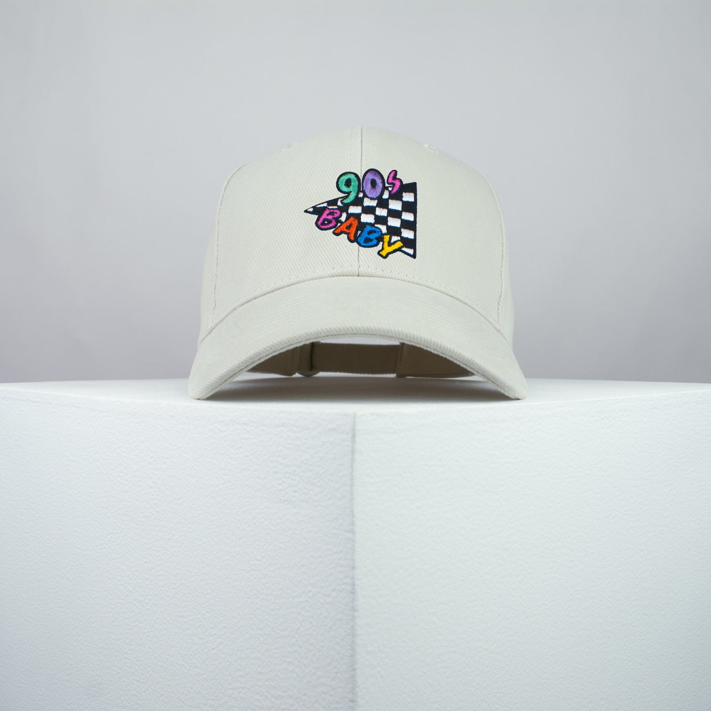 90s Baby embroidered baseball cap beige / 90s / retro / vintage / rainbow / embroidery / patch / hat / dad hat / cap / iron on patch / embroidered patch / badge / applique / embroidered / punk patches / trucker hat / snapback / caps / dad hats / baseball hat / mens hat / womens hat / embroidered hat / dad cap / embroidered cap