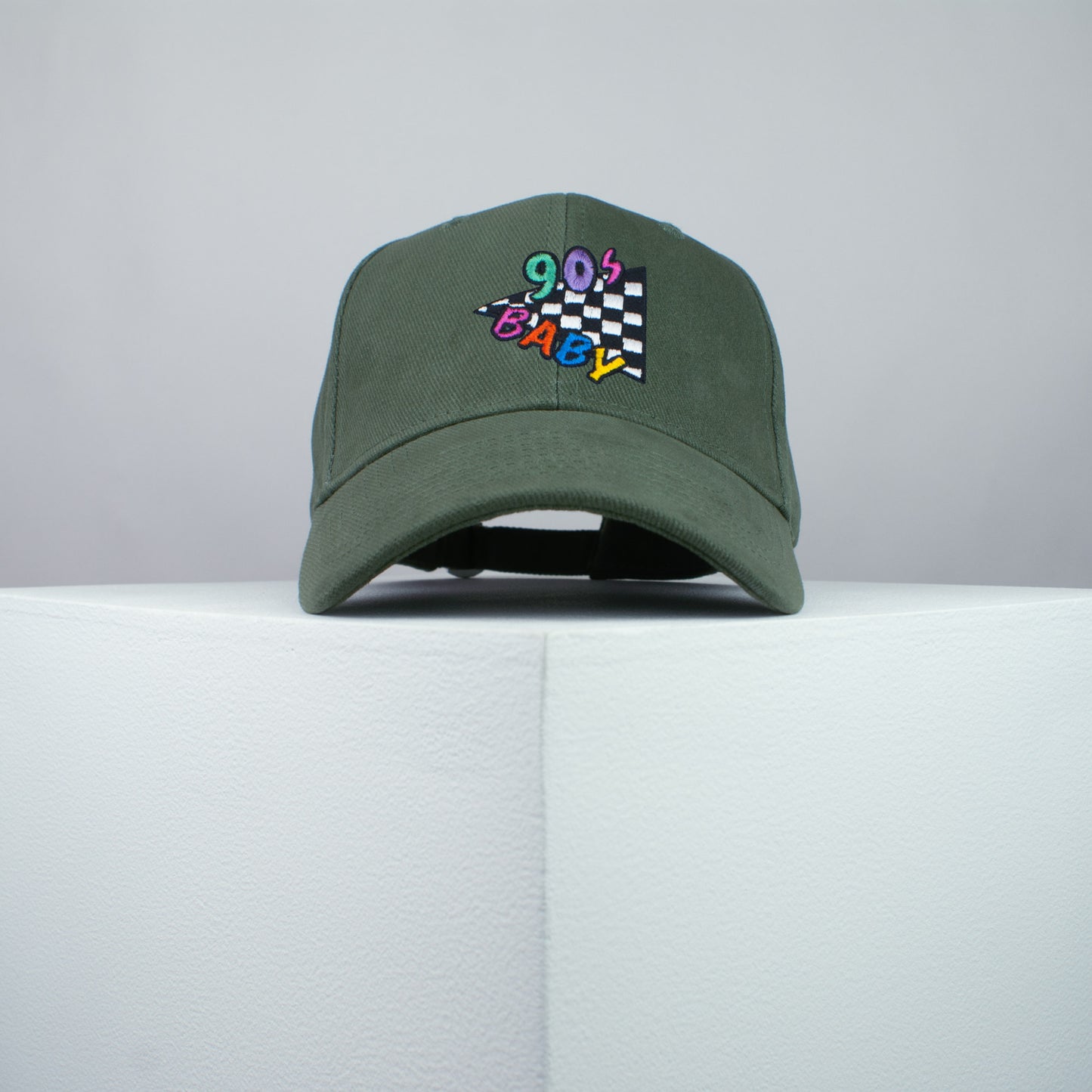 90s Baby embroidered baseball cap olive green / 90s / retro / vintage / rainbow / embroidery / patch / hat / dad hat / cap / iron on patch / embroidered patch / badge / applique / embroidered / punk patches / trucker hat / snapback / caps / dad hats / baseball hat / mens hat / womens hat / embroidered hat / dad cap / embroidered cap