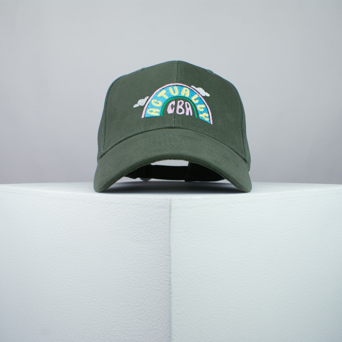 Actually CBA embroidered baseball cap olive green / yoga / meditation / anxiety / gift for her / embroidery / patch / hat / dad hat / cap / iron on patch / embroidered patch / badge / applique / embroidered / punk patches / trucker hat / snapback / caps / dad hats / baseball hat / mens hat / womens hat / embroidered hat / dad cap / embroidered cap