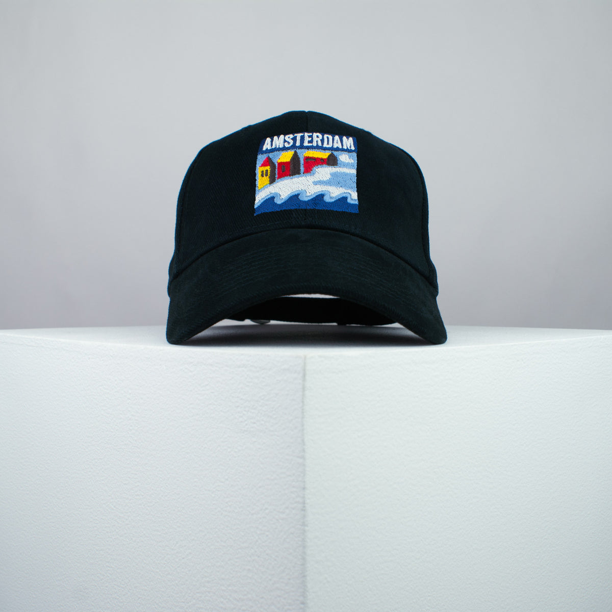 Amsterdam embroidered baseball cap black / Netherlands / retro / vintage / holiday / beach / embroidery / patch / dad / hat / cap / clothing // Hatty Hats / iron on patch / dad hat embroidered patch / badge / applique / embroidered / punk patches / trucker hat / snapback / caps / dad hats / baseball hat / mens hat / womens hat / embroidered hat / dad cap / embroidered cap