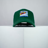 Amsterdam embroidered baseball cap green / Netherlands / retro / vintage / holiday / beach / embroidery / patch / dad / hat / cap / clothing // Hatty Hats / iron on patch / dad hat embroidered patch / badge / applique / embroidered / punk patches / trucker hat / snapback / caps / dad hats / baseball hat / mens hat / womens hat / embroidered hat / dad cap / embroidered cap