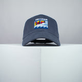 Amsterdam embroidered baseball cap grey / Netherlands / retro / vintage / holiday / beach / embroidery / patch / dad / hat / cap / clothing // Hatty Hats / iron on patch / dad hat embroidered patch / badge / applique / embroidered / punk patches / trucker hat / snapback / caps / dad hats / baseball hat / mens hat / womens hat / embroidered hat / dad cap / embroidered cap