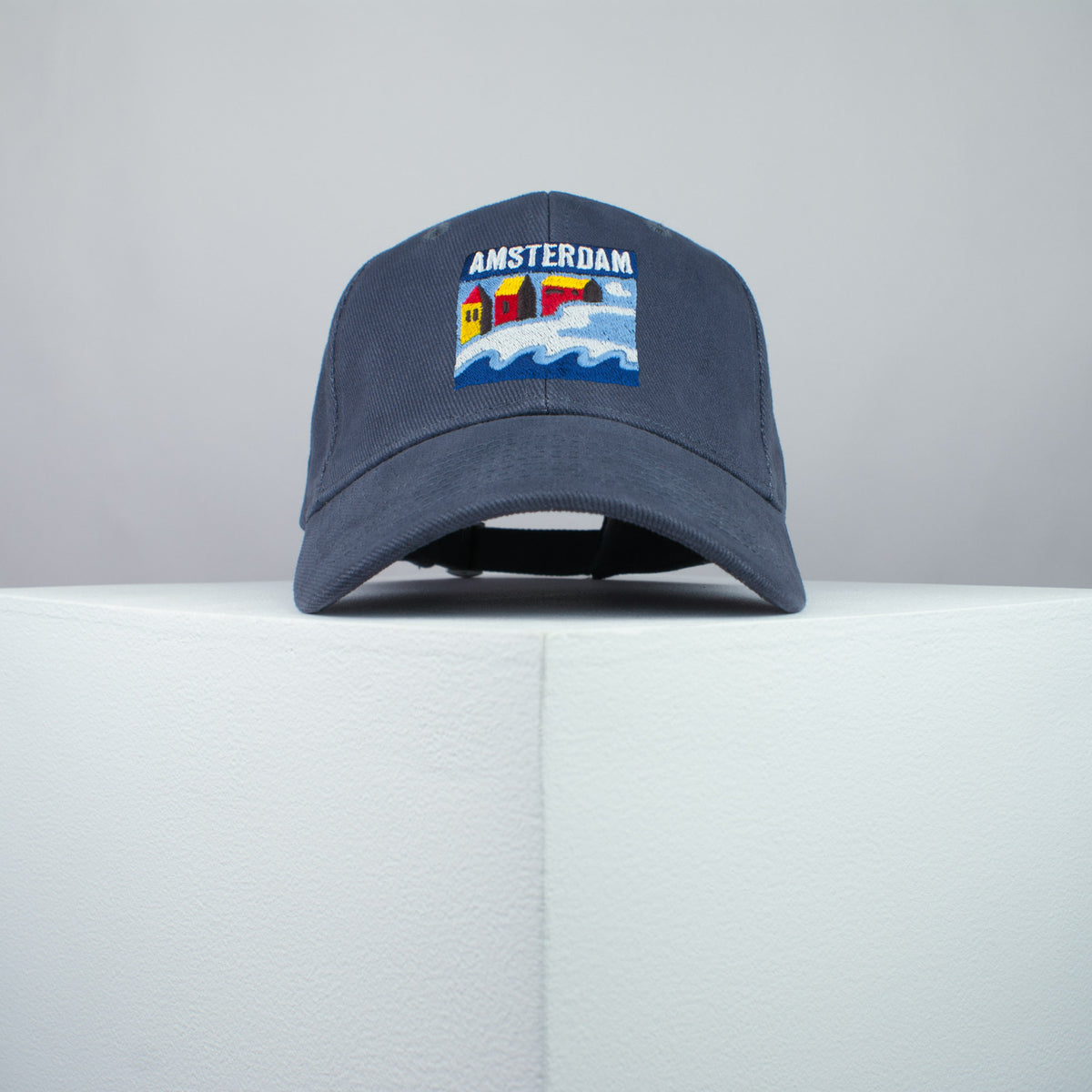 Amsterdam embroidered baseball cap grey / Netherlands / retro / vintage / holiday / beach / embroidery / patch / dad / hat / cap / clothing // Hatty Hats / iron on patch / dad hat embroidered patch / badge / applique / embroidered / punk patches / trucker hat / snapback / caps / dad hats / baseball hat / mens hat / womens hat / embroidered hat / dad cap / embroidered cap