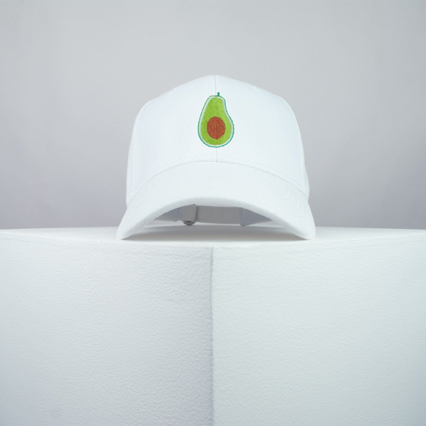 Avocado embroidered baseball cap white / food / vegan / green / clothing / embroidery / patch / hat / dad hat / cap / iron on patch / embroidered patch / badge / applique / embroidered / punk patches / trucker hat / snapback / caps / dad hats / baseball hat / mens hat / womens hat / embroidered hat / dad cap / embroidered cap