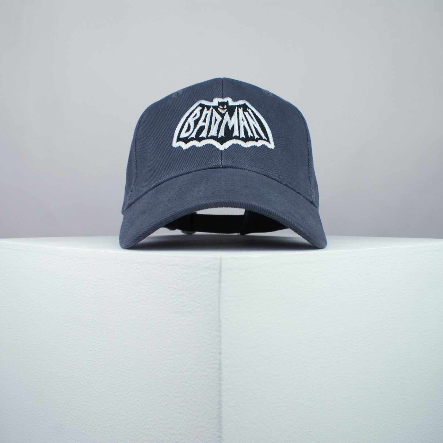 Badman Batman embroidered baseball cap grey / superhero / superman / DC comics / marvel / embroidery / patch / dad / hat / cap / clothing // Hatty Hats / iron on patch / dad hat embroidered patch / badge / applique / embroidered / punk patches / trucker hat / snapback / caps / dad hats / baseball hat / mens hat / womens hat / embroidered hat / dad cap / embroidered cap