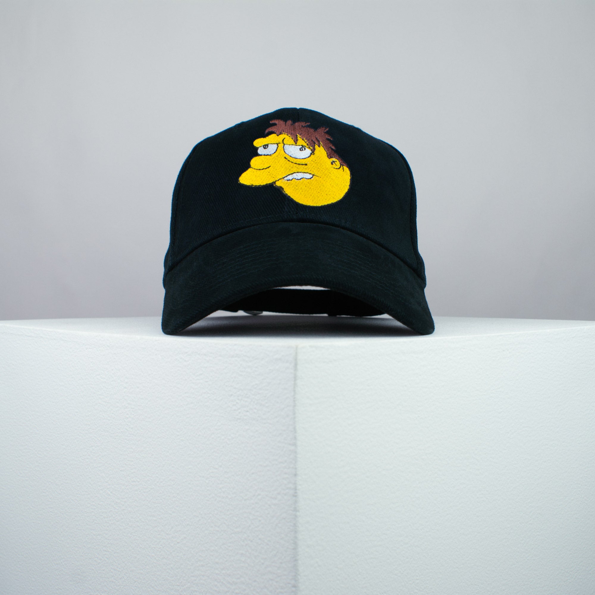 Barney Gumble embroidered baseball cap black / the simpsons / bart / marge / homer / embroidery / patch / hat / dad hat / cap / iron on patch / embroidered patch / badge / applique / embroidered / punk patches / trucker hat / snapback / caps / dad hats / baseball hat / mens hat / womens hat / embroidered hat / dad cap / embroidered cap