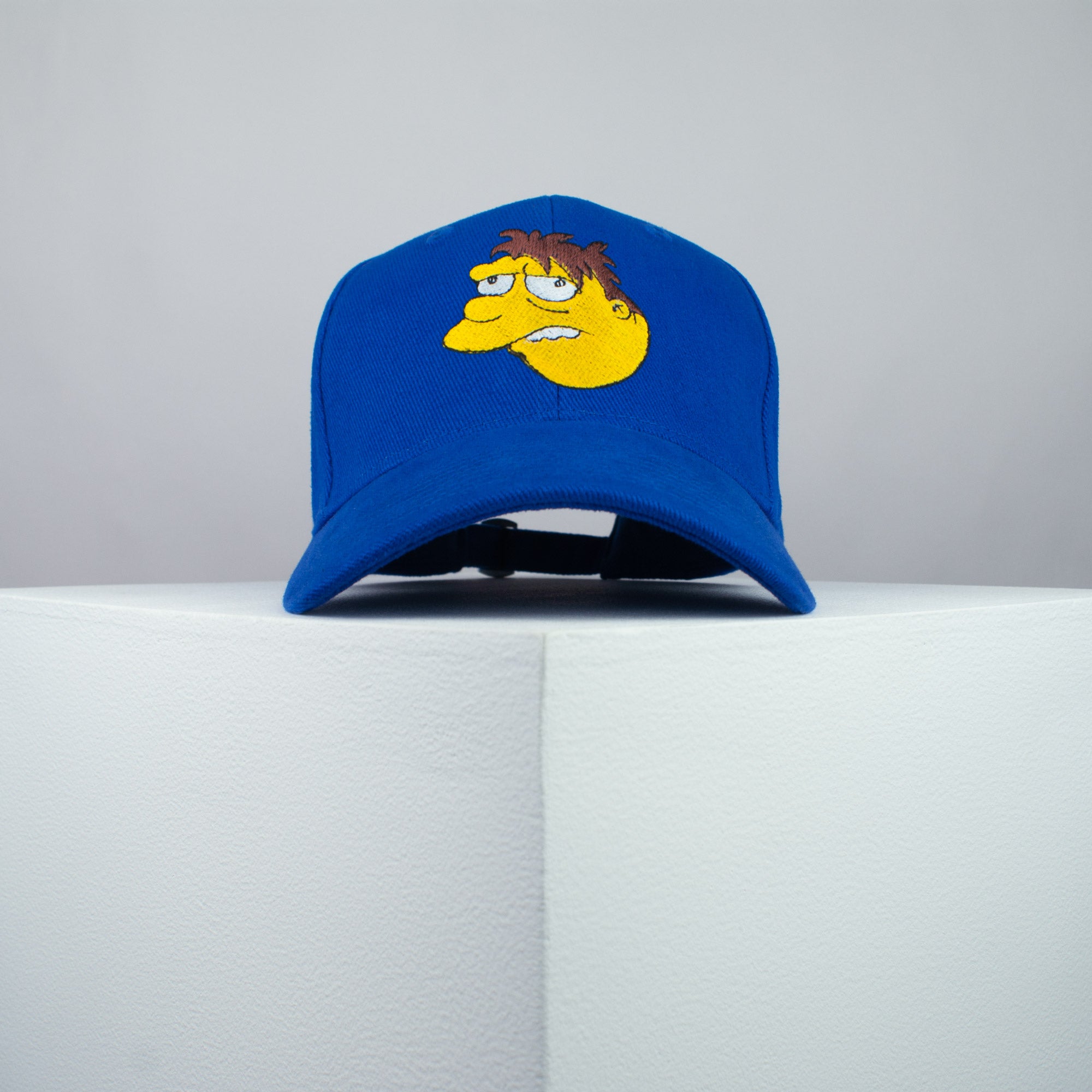 Barney Gumble embroidered baseball cap blue / the simpsons / bart / marge / homer / embroidery / patch / hat / dad hat / cap / iron on patch / embroidered patch / badge / applique / embroidered / punk patches / trucker hat / snapback / caps / dad hats / baseball hat / mens hat / womens hat / embroidered hat / dad cap / embroidered cap
