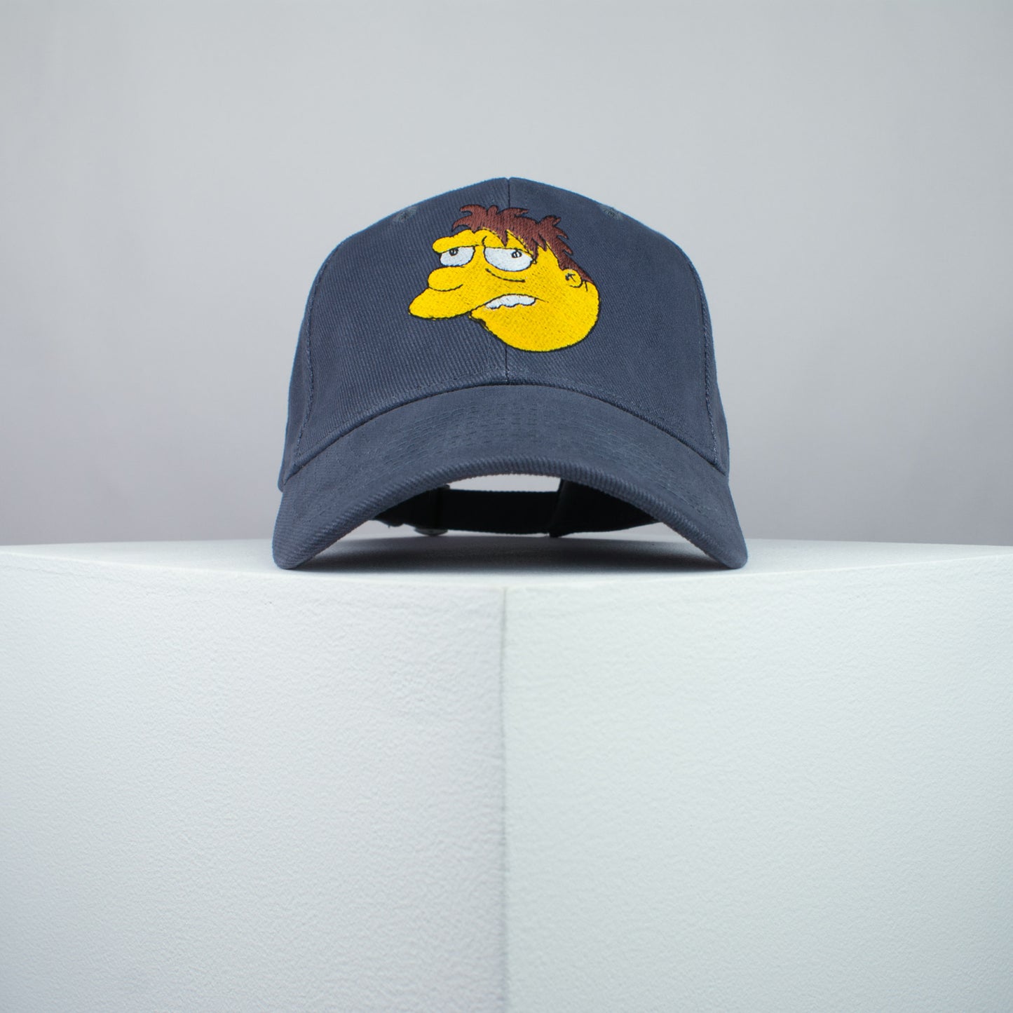 Barney Gumble embroidered baseball cap grey / the simpsons / bart / marge / homer / embroidery / patch / hat / dad hat / cap / iron on patch / embroidered patch / badge / applique / embroidered / punk patches / trucker hat / snapback / caps / dad hats / baseball hat / mens hat / womens hat / embroidered hat / dad cap / embroidered cap