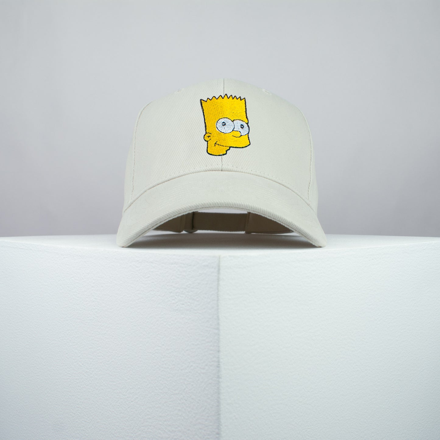 Bart Simpson embroidered baseball cap beige / the simpsons / cartoon / marge / homer / embroidery / patch / hat / dad hat / cap / iron on patch / embroidered patch / badge / applique / embroidered / punk patches / trucker hat / snapback / caps / dad hats / baseball hat / mens hat / womens hat / embroidered hat / dad cap / embroidered cap