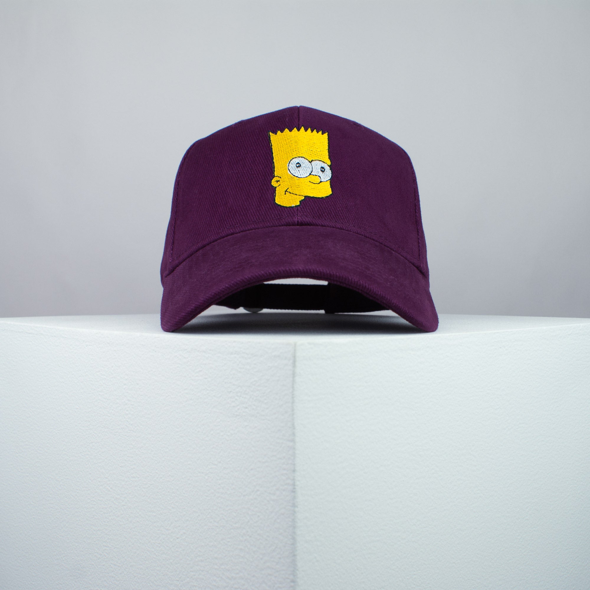 Bart Simpson embroidered baseball cap burgundy / the simpsons / cartoon / marge / homer / embroidery / patch / hat / dad hat / cap / iron on patch / embroidered patch / badge / applique / embroidered / punk patches / trucker hat / snapback / caps / dad hats / baseball hat / mens hat / womens hat / embroidered hat / dad cap / embroidered cap