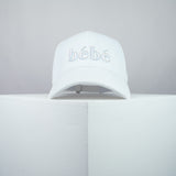 Bebe embroidered baseball cap white / baby / shower / girl / boy / invite / embroidery / patch / hat / dad hat / cap / iron on patch / embroidered patch / badge / applique / embroidered / punk patches / trucker hat / snapback / caps / dad hats / baseball hat / mens hat / womens hat / embroidered hat / dad cap / embroidered cap
