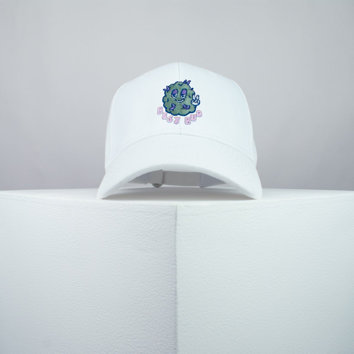 Best bud embroidered baseball cap white / weed / marijuana / cannabis / hemp / embroidery / patch / dad / hat / cap / clothing // Hatty Hats / iron on patch / dad hat embroidered patch / badge / applique / embroidered / punk patches / trucker hat / snapback / caps / dad hats / baseball hat / mens hat / womens hat / embroidered hat / dad cap / embroidered cap