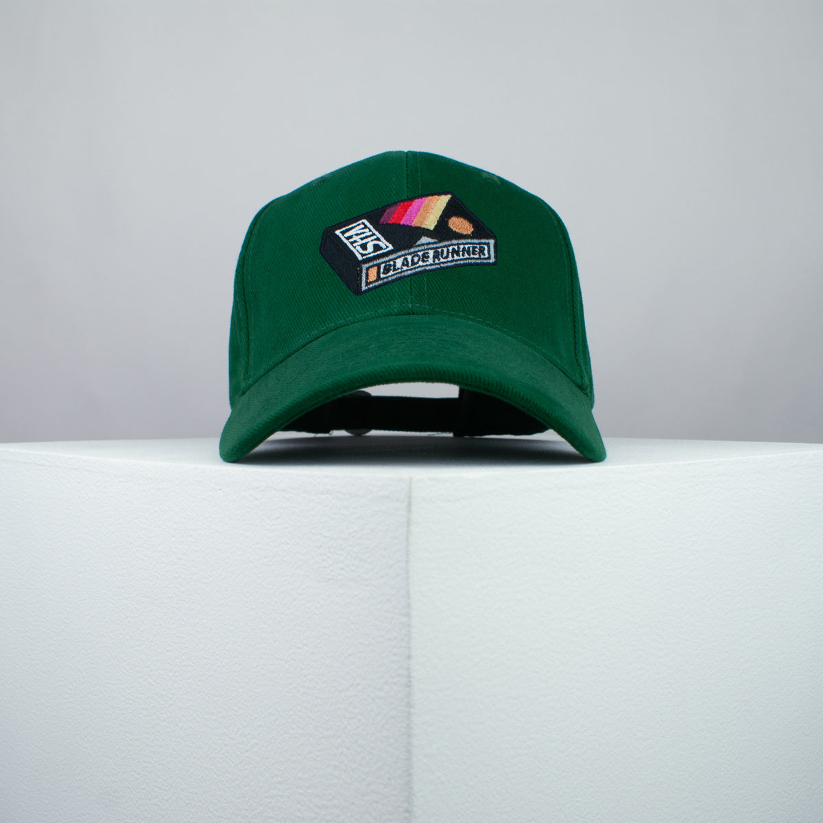 Blade Runner movie embroidered baseball cap green / Retro VHS / Blade Runner 2049 / vintage / video / embroidery / patch / dad / hat / cap / clothing // Hatty Hats / iron on patch / dad hat embroidered patch / badge / applique / embroidered / punk patches / trucker hat / snapback / caps / dad hats / baseball hat / mens hat / womens hat / embroidered hat / dad cap / embroidered cap
