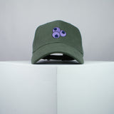Blueberry embroidered baseball cap olive green / vegan / gift / food / embroidery / patch / hat / dad hat / cap / iron on patch / embroidered patch / badge / applique / embroidered / punk patches / trucker hat / snapback / caps / dad hats / baseball hat / mens hat / womens hat / embroidered hat / dad cap / embroidered cap