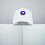 Super Mario Bob-omb embroidered baseball cap white / mario / nintendo / gamer / gaming / embroidery / patch / hat / dad hat / cap / iron on patch / embroidered patch / badge / applique / embroidered / punk patches / trucker hat / snapback / caps / dad hats / baseball hat / mens hat / womens hat / embroidered hat / dad cap / embroidered cap