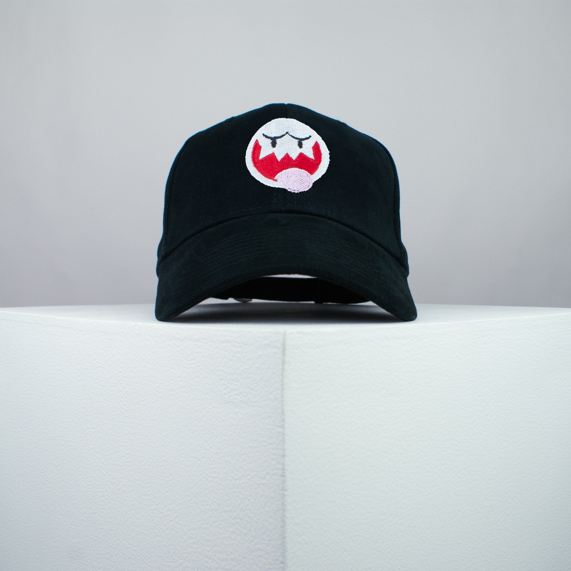 Super Mario Boo embroidered baseball cap black / mario / nintendo / gamer / gaming / embroidery / patch / hat / dad hat / cap / iron on patch / embroidered patch / badge / applique / embroidered / punk patches / trucker hat / snapback / caps / dad hats / baseball hat / mens hat / womens hat / embroidered hat / dad cap / embroidered cap