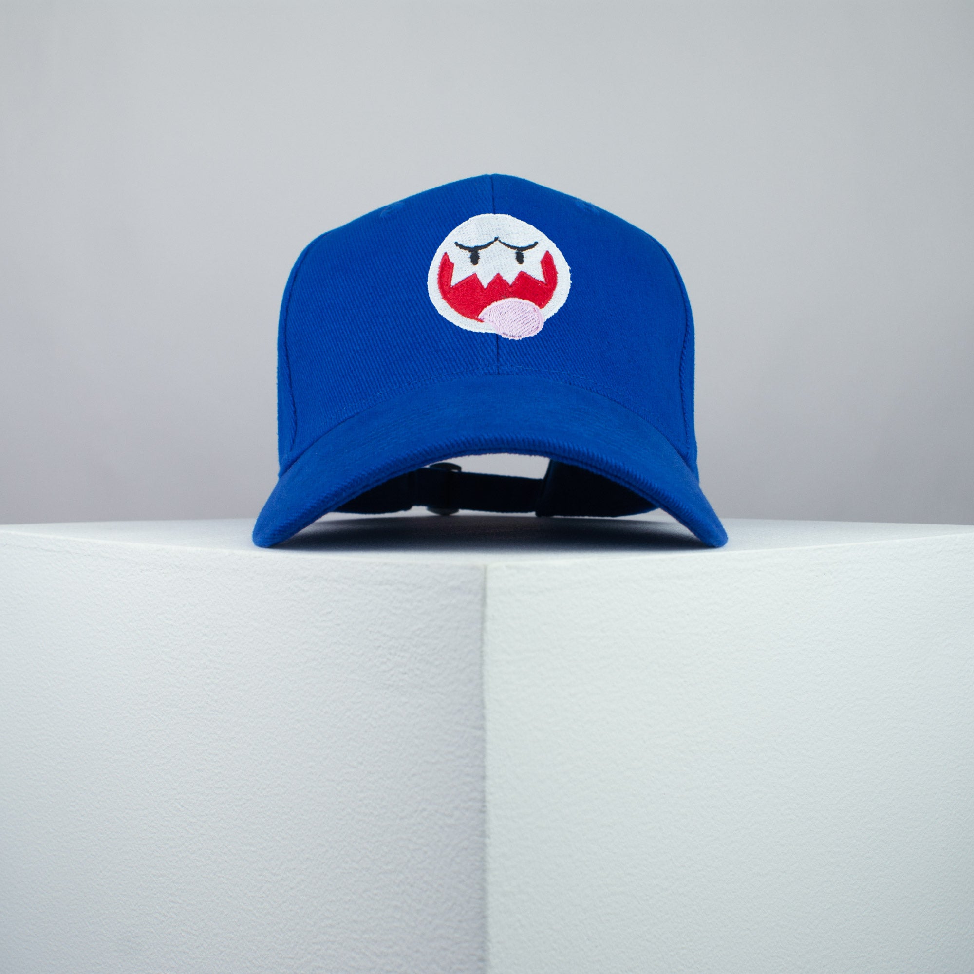 Super Mario Boo embroidered baseball cap blue / mario / nintendo / gamer / gaming / embroidery / patch / hat / dad hat / cap / iron on patch / embroidered patch / badge / applique / embroidered / punk patches / trucker hat / snapback / caps / dad hats / baseball hat / mens hat / womens hat / embroidered hat / dad cap / embroidered cap