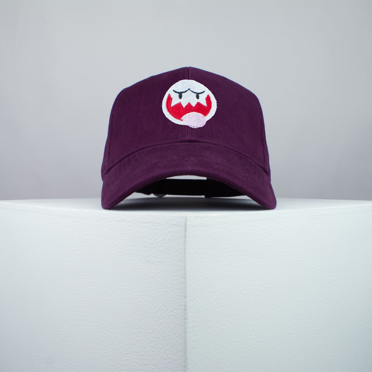 Super Mario Boo embroidered baseball cap burgundy / mario / nintendo / gamer / gaming / embroidery / patch / hat / dad hat / cap / iron on patch / embroidered patch / badge / applique / embroidered / punk patches / trucker hat / snapback / caps / dad hats / baseball hat / mens hat / womens hat / embroidered hat / dad cap / embroidered cap