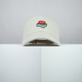 Boom button embroidered baseball cap beige / button / gift / anxiety / embroidery / patch / hat / dad hat / cap / iron on patch / embroidered patch / badge / applique / embroidered / punk patches / trucker hat / snapback / caps / dad hats / baseball hat / mens hat / womens hat / embroidered hat / dad cap / embroidered cap