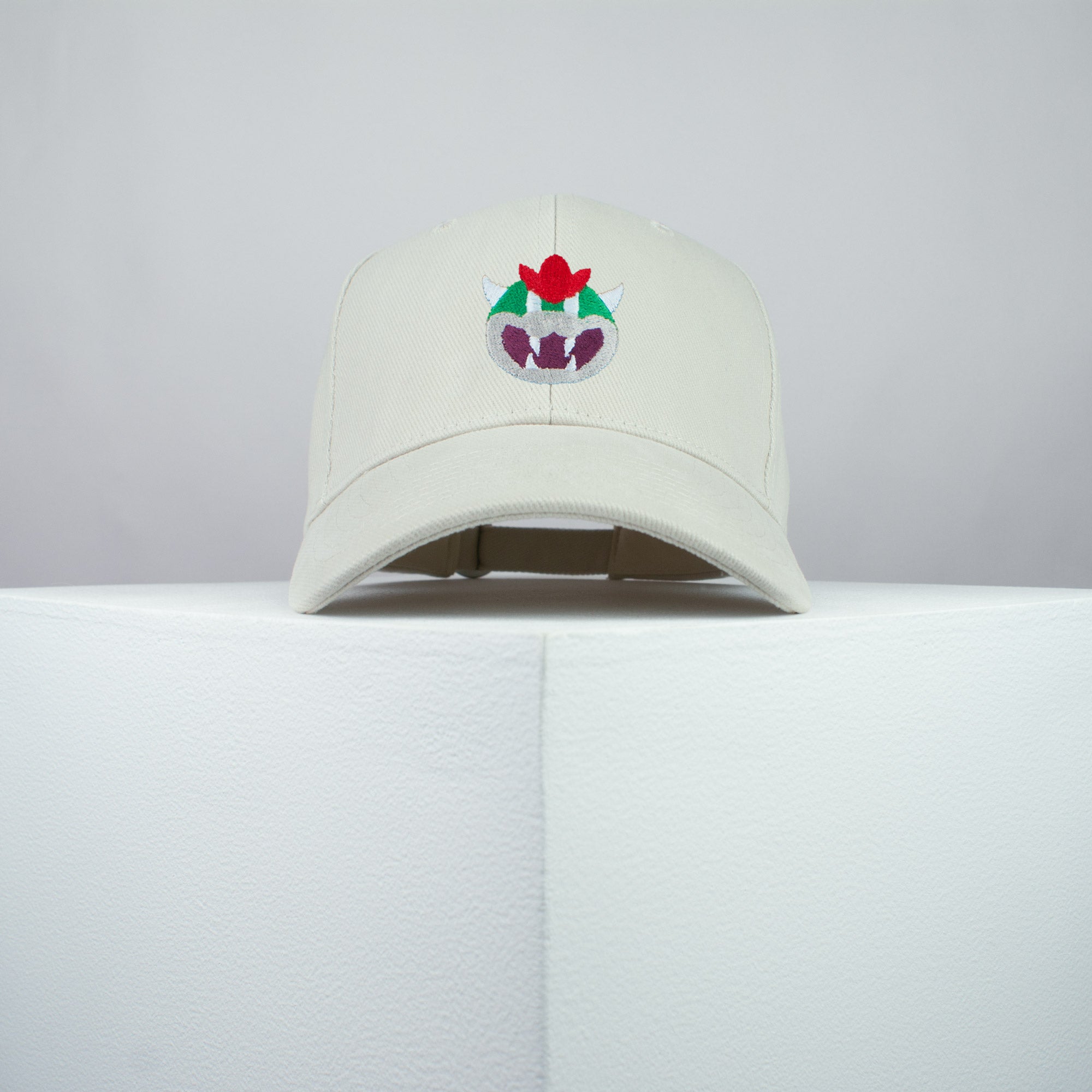 Super Mario Bowser embroidered baseball cap beige / mario / nintendo / gamer / gaming / embroidery / patch / hat / dad hat / cap / iron on patch / embroidered patch / badge / applique / embroidered / punk patches / trucker hat / snapback / caps / dad hats / baseball hat / mens hat / womens hat / embroidered hat / dad cap / embroidered cap
