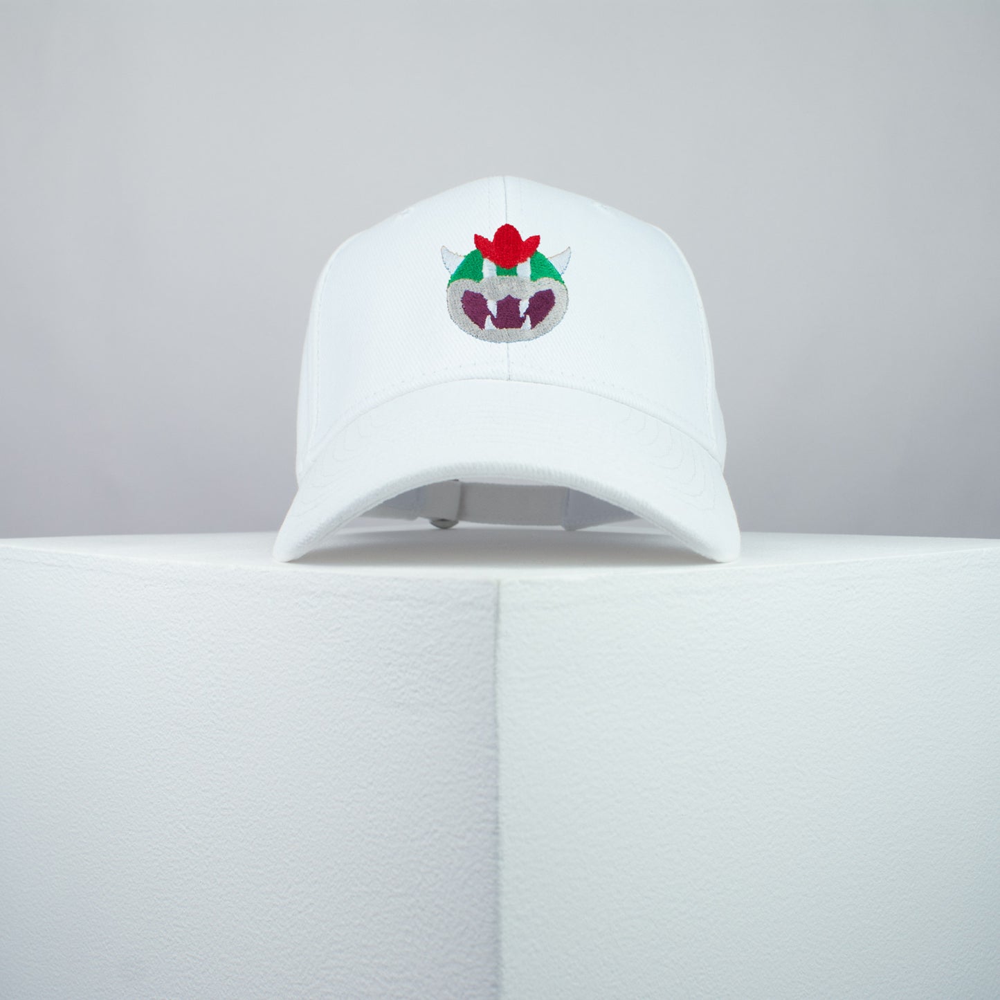 Super Mario Bowser embroidered baseball cap white / mario / nintendo / gamer / gaming / embroidery / patch / hat / dad hat / cap / iron on patch / embroidered patch / badge / applique / embroidered / punk patches / trucker hat / snapback / caps / dad hats / baseball hat / mens hat / womens hat / embroidered hat / dad cap / embroidered cap