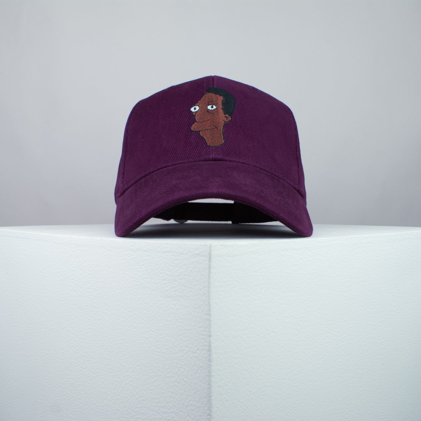 Carl Carlson embroidered baseball cap burgundy / the simpsons / bart / marge / homer / embroidery / patch / hat / dad hat / cap / iron on patch / embroidered patch / badge / applique / embroidered / punk patches / trucker hat / snapback / caps / dad hats / baseball hat / mens hat / womens hat / embroidered hat / dad cap / embroidered cap