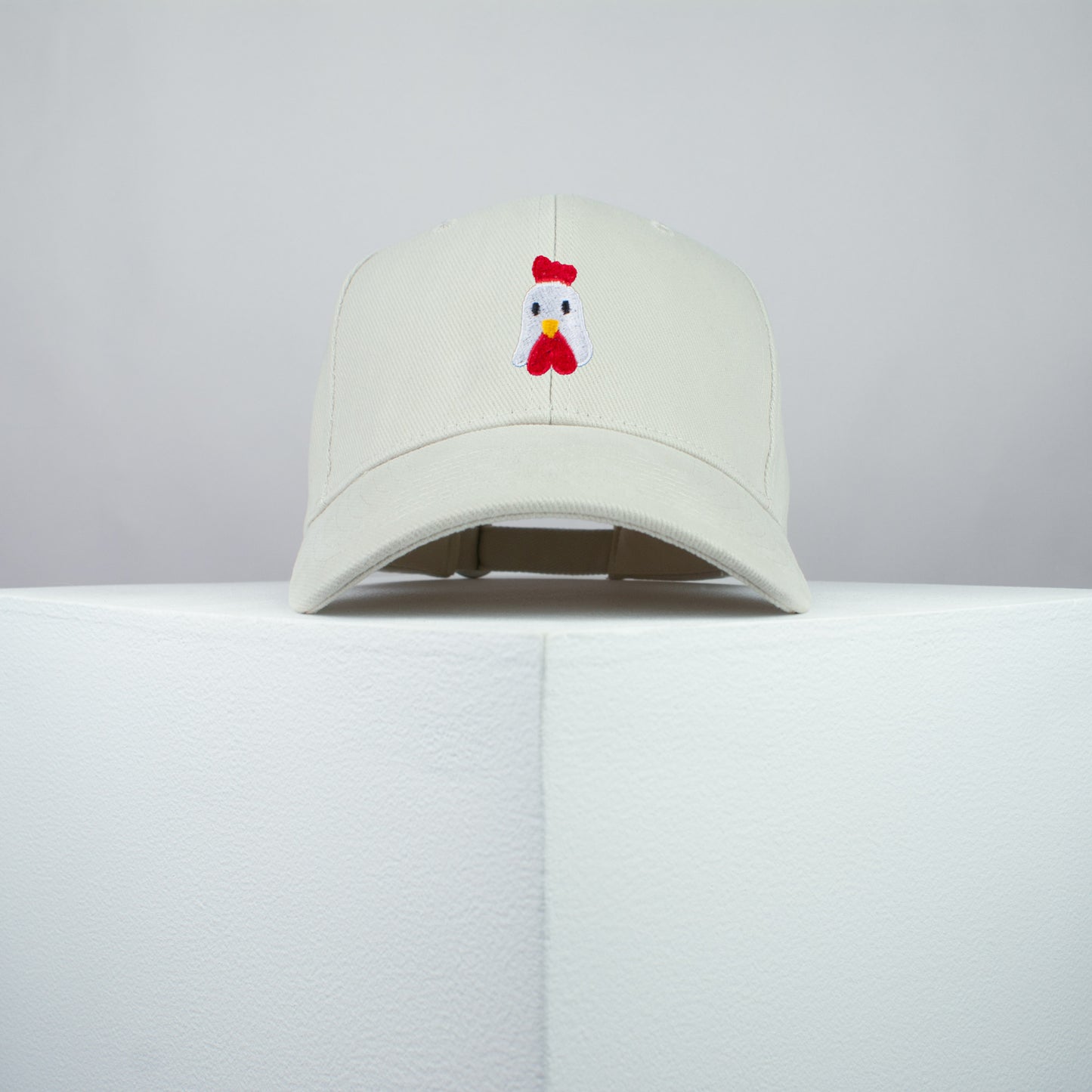 Chicken embroidered baseball cap beige / bird / patches / animal / embroidery / patch / hat / dad hat / cap / iron on patch / embroidered patch / badge / applique / embroidered / punk patches / trucker hat / snapback / caps / dad hats / baseball hat / mens hat / womens hat / embroidered hat / dad cap / embroidered cap / website