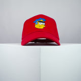 Chief Wiggum embroidered baseball cap red / the simpsons / bart / marge / homer / embroidery / patch / hat / dad hat / cap / iron on patch / embroidered patch / badge / applique / embroidered / punk patches / trucker hat / snapback / caps / dad hats / baseball hat / mens hat / womens hat / embroidered hat / dad cap / embroidered cap