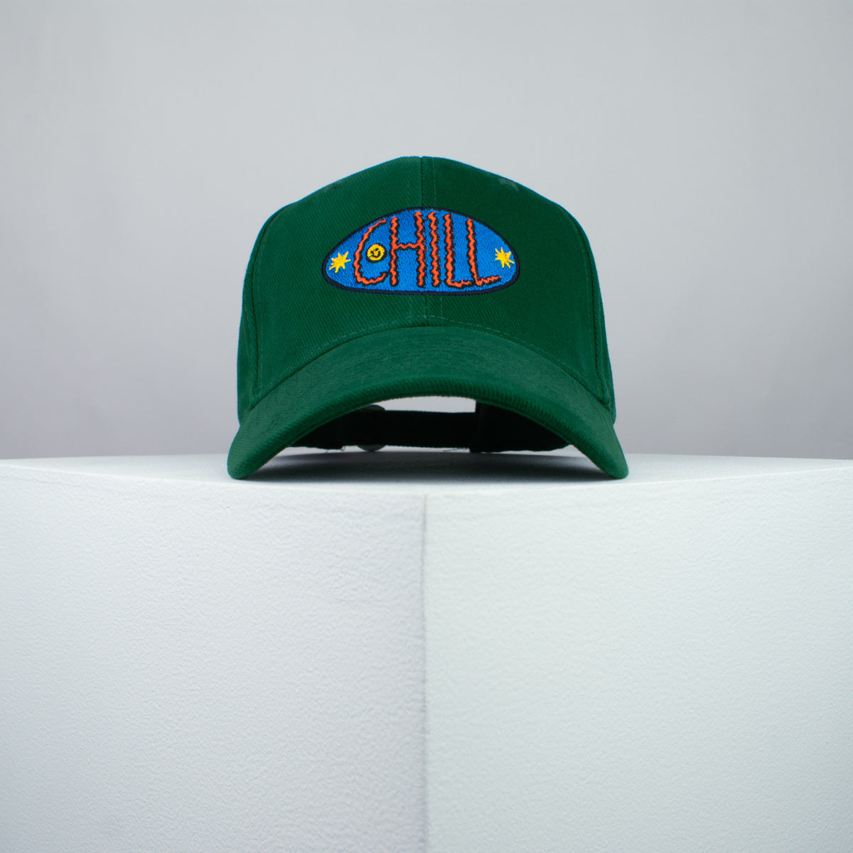 Chill embroidered baseball cap green / 90s / retro / vintage / rainbow / embroidery / patch / hat / dad hat / cap / iron on patch / embroidered patch / badge / applique / embroidered / punk patches / trucker hat / snapback / caps / dad hats / baseball hat / mens hat / womens hat / embroidered hat / dad cap / embroidered cap