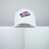 Clueless movie embroidered baseball cap white / Retro VHS / Cher / 90s / video / gift for her / embroidery / patch / dad / hat / cap / clothing // Hatty Hats / iron on patch / dad hat embroidered patch / badge / applique / embroidered / punk patches / trucker hat / snapback / caps / dad hats / baseball hat / mens hat / womens hat / embroidered hat / dad cap / embroidered cap