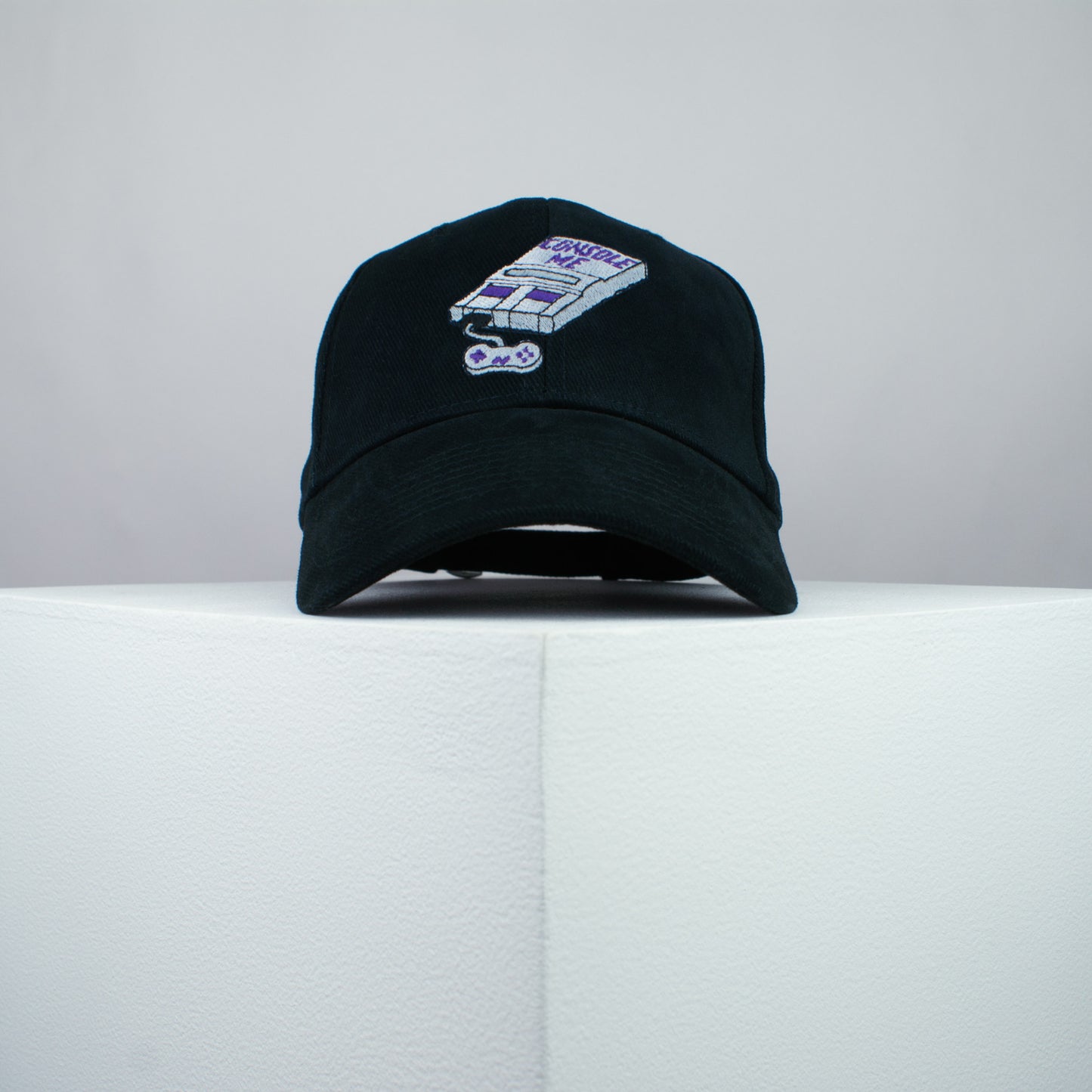 Console me embroidered baseball cap black / SNES / nintendo / N64 / gaming / gamer / embroidery / patch / dad / hat / cap / clothing // Hatty Hats / iron on patch / dad hat embroidered patch / badge / applique / embroidered / punk patches / trucker hat / snapback / caps / dad hats / baseball hat / mens hat / womens hat / embroidered hat / dad cap / embroidered cap