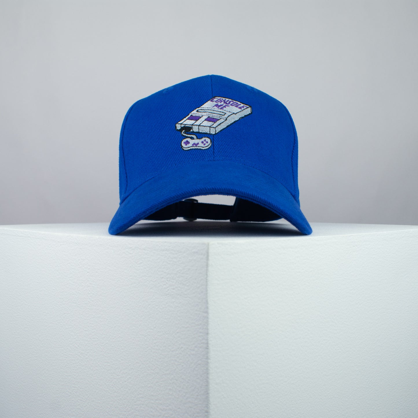 Console me embroidered baseball cap blue / SNES / nintendo / N64 / gaming / gamer / embroidery / patch / dad / hat / cap / clothing // Hatty Hats / iron on patch / dad hat embroidered patch / badge / applique / embroidered / punk patches / trucker hat / snapback / caps / dad hats / baseball hat / mens hat / womens hat / embroidered hat / dad cap / embroidered cap