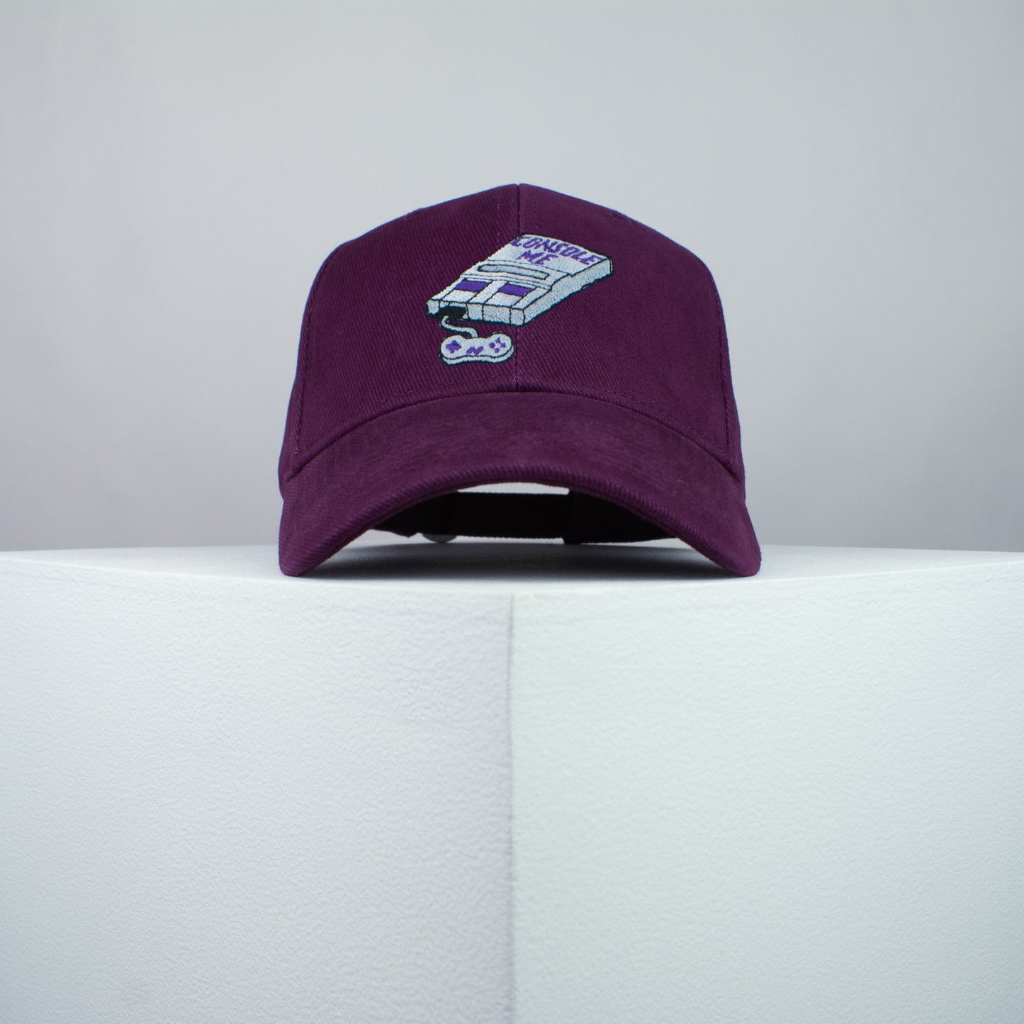 Console me embroidered baseball cap burgundy / SNES / nintendo / N64 / gaming / gamer / embroidery / patch / dad / hat / cap / clothing // Hatty Hats / iron on patch / dad hat embroidered patch / badge / applique / embroidered / punk patches / trucker hat / snapback / caps / dad hats / baseball hat / mens hat / womens hat / embroidered hat / dad cap / embroidered cap